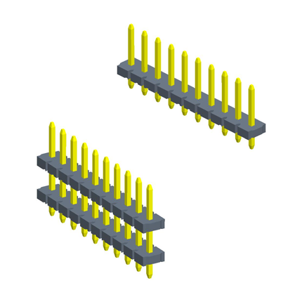 5.08mmPin Header single Row 180°Mono plastic;poly plastic A-type
